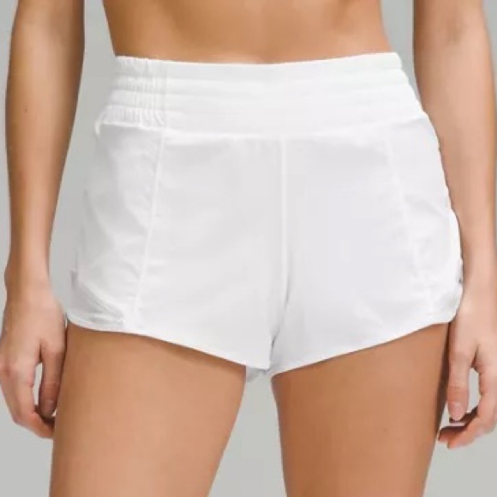 Hotty Hot High-Rise Lined Short- WHITE